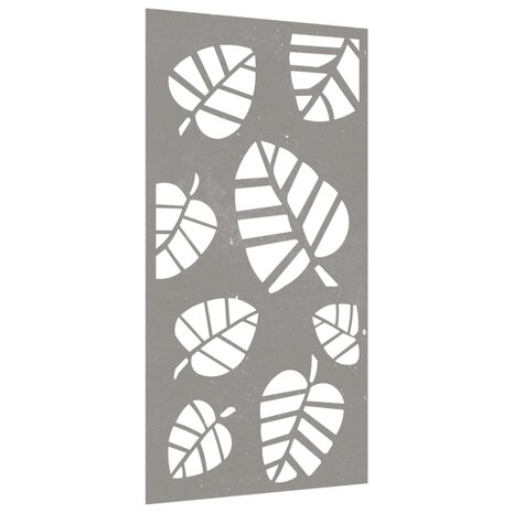 Wanddecoratie tuin bladontwerp 105x55 cm cortenstaal 3