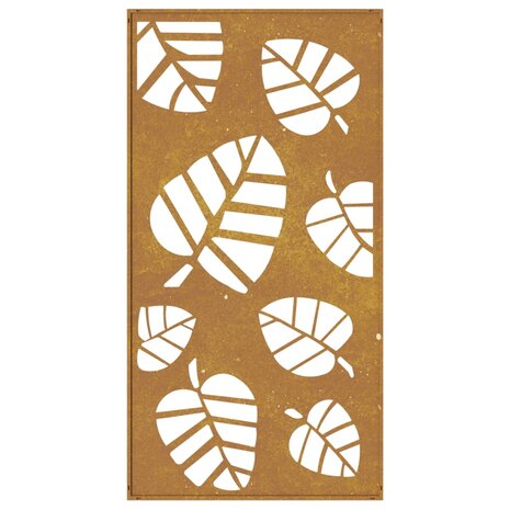 Wanddecoratie tuin bladontwerp 105x55 cm cortenstaal 5