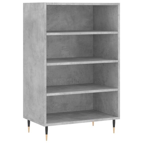 Hoge kast 57x35x90 cm bewerkt hout betongrijs 2