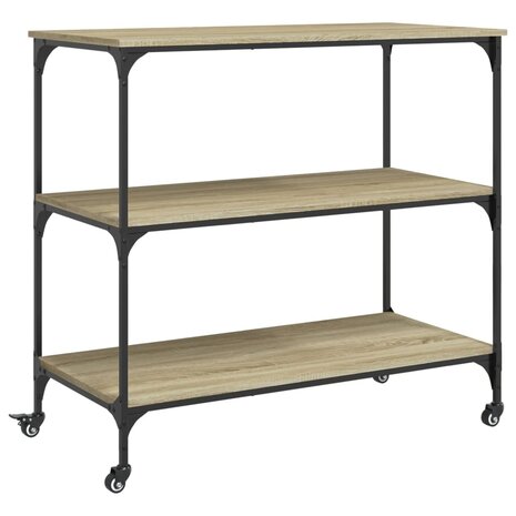 Keukentrolley 102x50x95 cm bewerkt hout sonoma eikenkleurig 2
