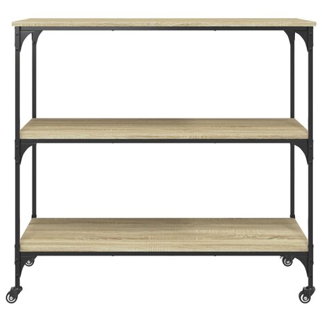 Keukentrolley 102x50x95 cm bewerkt hout sonoma eikenkleurig 7