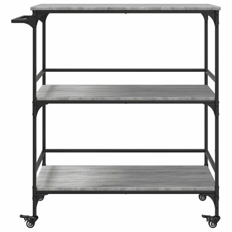 Keukentrolley 100,5x50x105 cm grijs sonoma eikenkleur 7