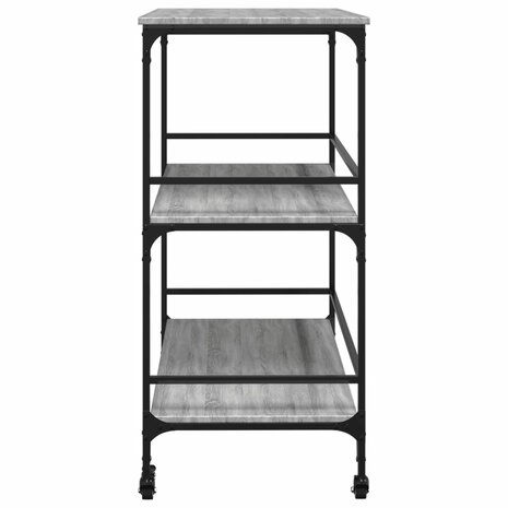 Keukentrolley 100,5x50x105 cm grijs sonoma eikenkleur 8