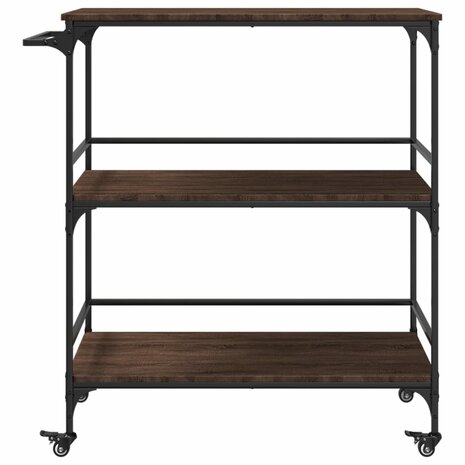 Keukentrolley 100,5x50x105 cm bewerkt hout bruin eikenkleurig 7