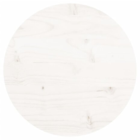 Tafelblad rond Ø30x3 cm massief grenenhout wit 2