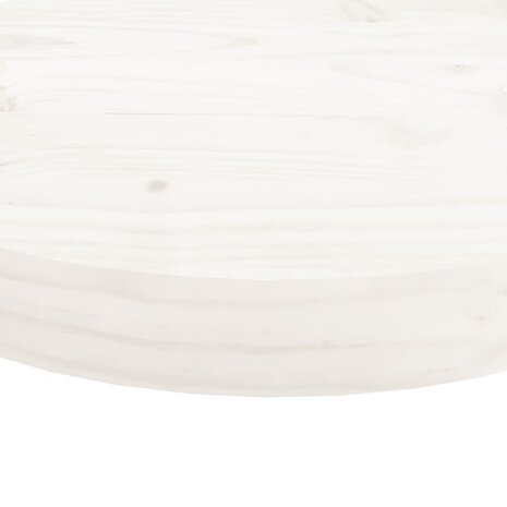 Tafelblad rond Ø30x3 cm massief grenenhout wit 5
