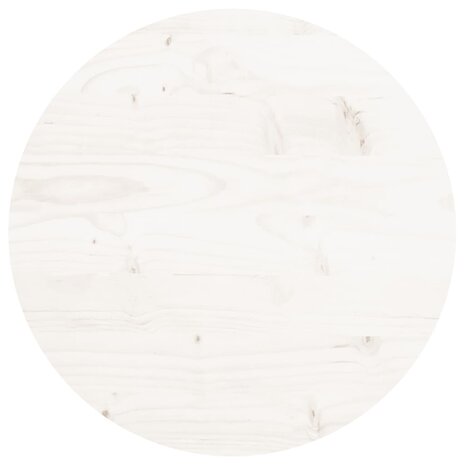 Tafelblad rond Ø40x3 cm massief grenenhout wit 2