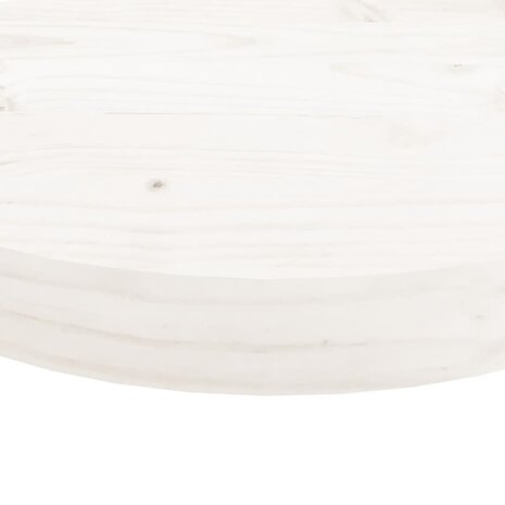 Tafelblad rond Ø40x3 cm massief grenenhout wit 5