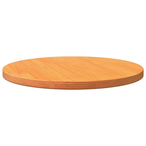 Tafelblad rond Ø50x2,5 cm massief grenenhout wasbruin 4
