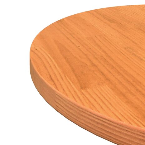 Tafelblad rond Ø50x2,5 cm massief grenenhout wasbruin 5