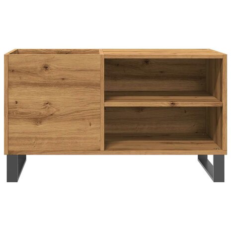 Platenkast 84,5x38x48 cm bewerkt hout artisanaal eikenkleur 4