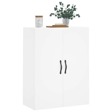 Wandkast 69,5x34x90 cm bewerkt hout wit 4
