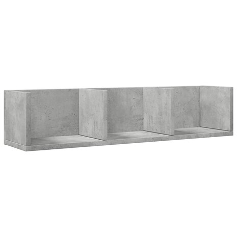 Wandkast 75x18x16,5 cm bewerkt hout betongrijs 2