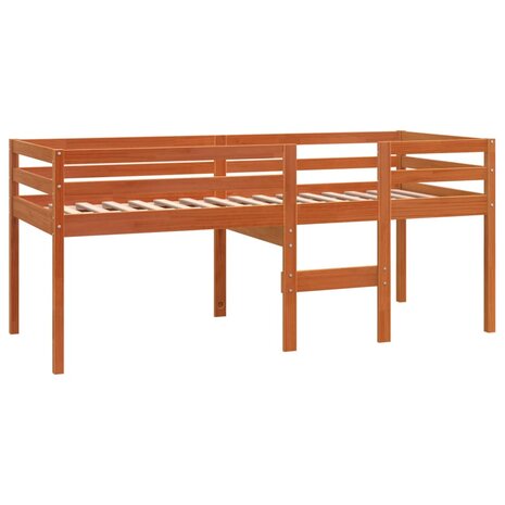 Hoogslaper massief grenenhout wasbruin 90x200 cm 3