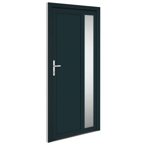 Voordeur 98x200 cm PVC antracietkleurig 2