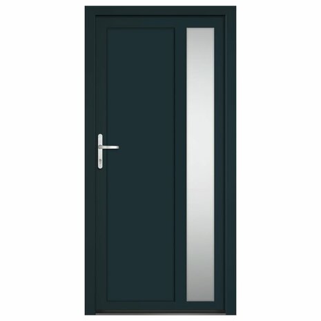 Voordeur 98x200 cm PVC antracietkleurig 3