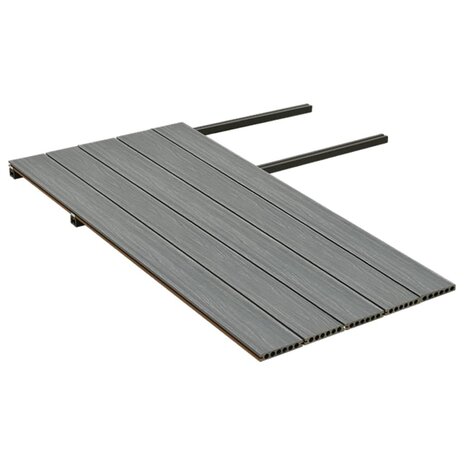 Terrasplanken met accessoires 10 m² 2,2 m HKC bruin en grijs 4