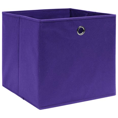 Opbergboxen 4 st 32x32x32 cm stof paars 2