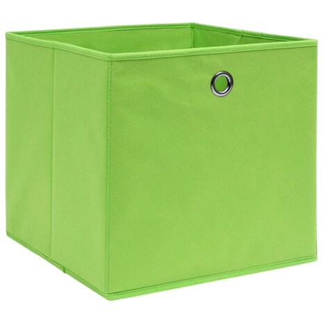 Opbergboxen 4 st 32x32x32 cm stof groen 2
