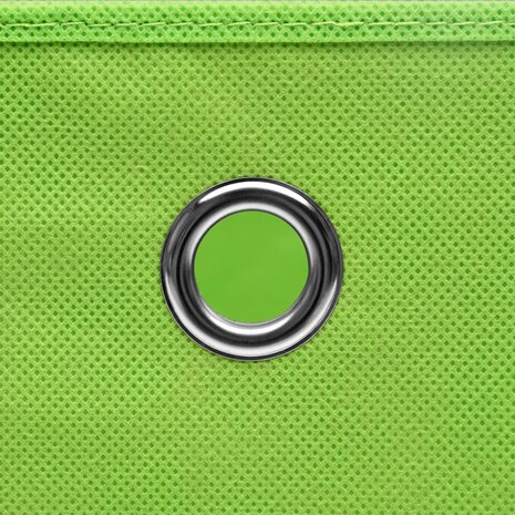 Opbergboxen 4 st 32x32x32 cm stof groen 4