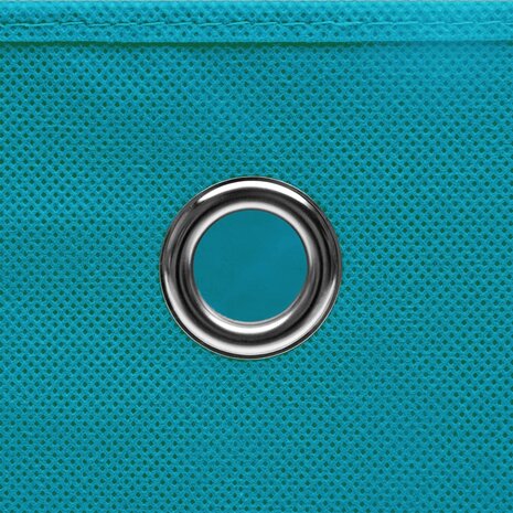  Opbergboxen met deksel 4 st 32x32x32 cm stof babyblauw 5