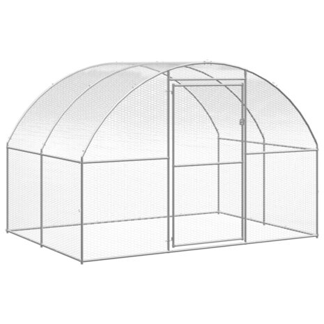 Kippenren 3x24x2 m gegalvaniseerd staal 6