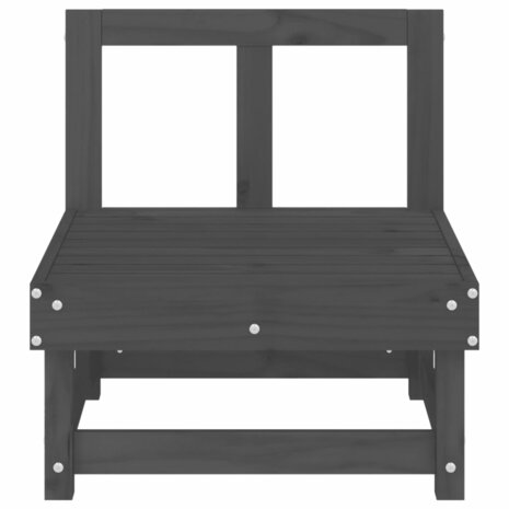 Tuinmiddenbanken 2 st massief grenenhout grijs 4