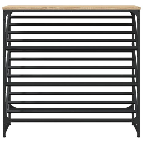 Schoenenrek 90x30x85 cm bewerkt hout sonoma eikenkleurig 4