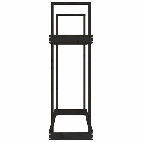 Haardhoutrek 110x35x108,5 cm massief grenenhout zwart 6
