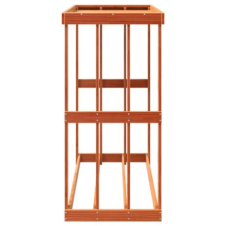 Houtblokhouder 108x52x106 cm massief grenenhout wasbruin 6