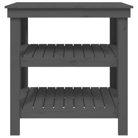 Werkbank 78,5x50x80 cm massief grenenhout grijs 5