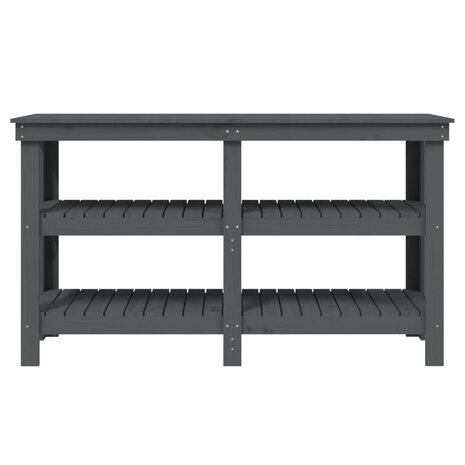 Werkbank 142,5x50x80 cm massief grenenhout grijs 5