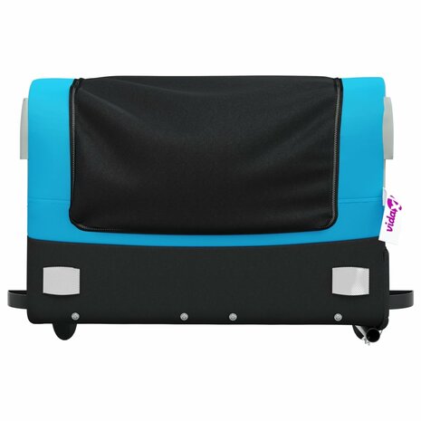 Fietstrailer 45 kg ijzer zwart en blauw 6
