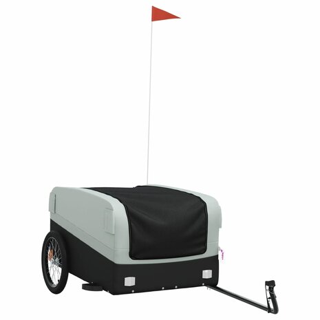 Fietstrailer 45 kg ijzer zwart en grijs 2