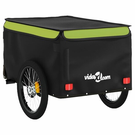 Fietstrailer 30 kg ijzer zwart en groen 8
