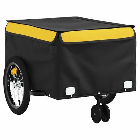 Fietstrailer 45 kg ijzer zwart en geel 4