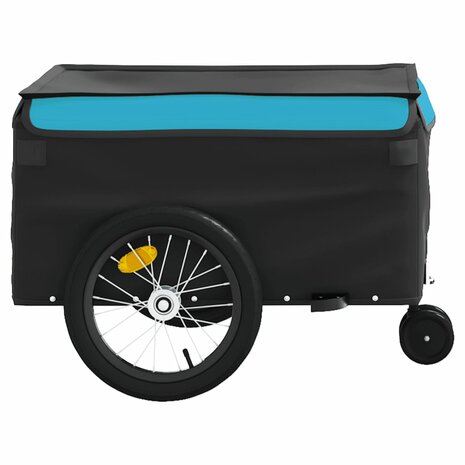 Fietstrailer 45 kg ijzer zwart en blauw 6