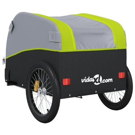 Fietstrailer 30 kg ijzer zwart en groen 8