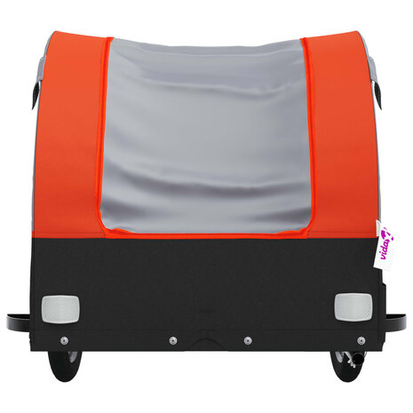 Fietstrailer 45 kg ijzer zwart en oranje 6