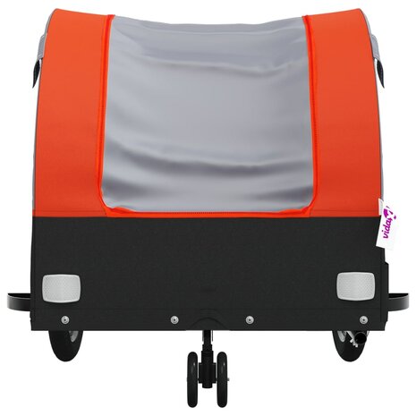 Fietstrailer 30 kg ijzer zwart en oranje 6