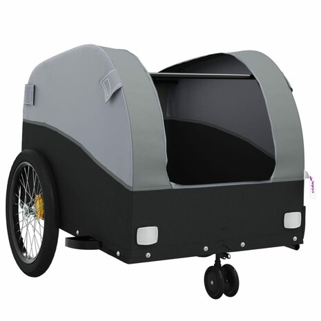 Fietstrailer 30 kg ijzer zwart en grijs 5