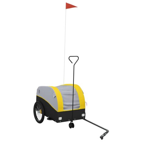 Fietstrailer 30 kg ijzer zwart en geel 2