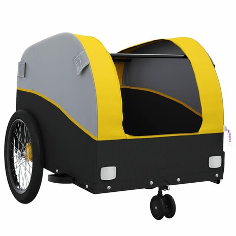 Fietstrailer 30 kg ijzer zwart en geel 5
