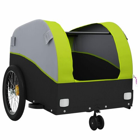 Fietstrailer 30 kg ijzer zwart en groen 5