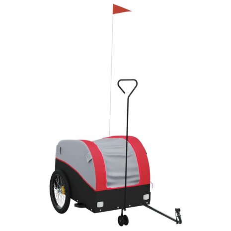 Fietstrailer 45 kg ijzer zwart en rood 2