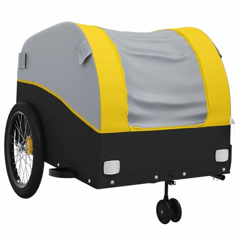 Fietstrailer 45 kg ijzer zwart en geel 4