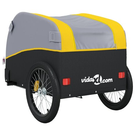 Fietstrailer 45 kg ijzer zwart en geel 8