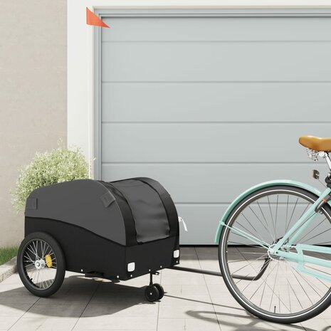 Fietstrailer 45 kg ijzer zwart 1
