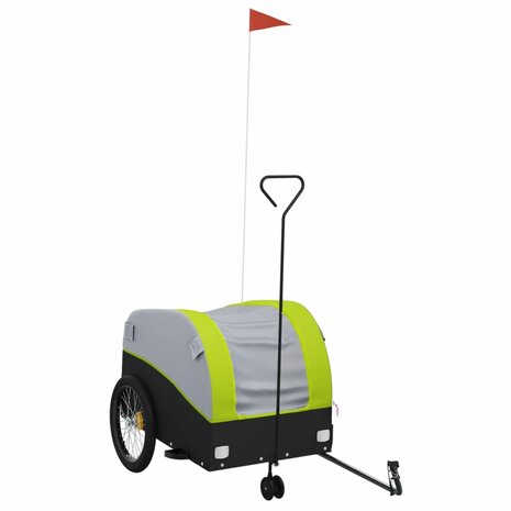 Fietstrailer 45 kg ijzer zwart en groen 2