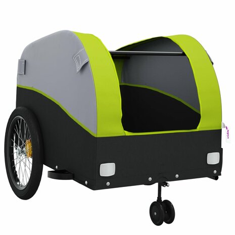 Fietstrailer 45 kg ijzer zwart en groen 5